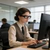 Vintage charm Bluetooth Blue Light Blocking glasses for office or business
