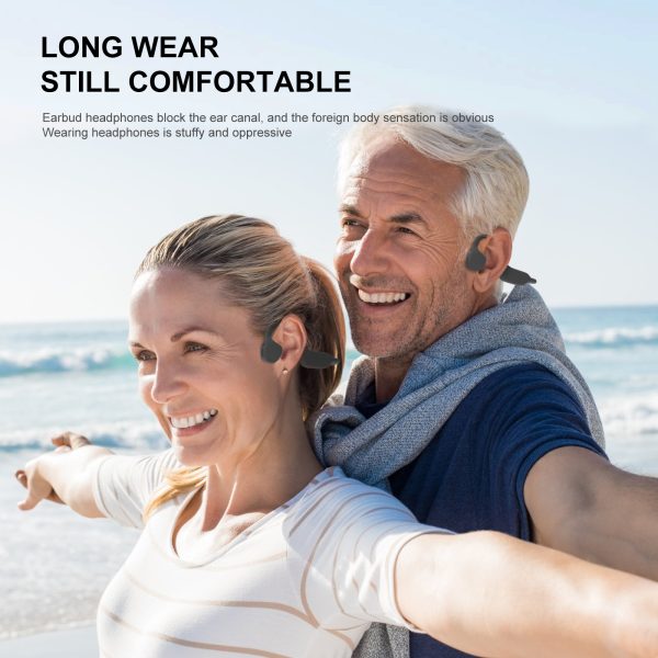 Open Ear Wireless Sport Bluetooth Headphones with Mic, Headset Earphone, Long Battery and Ultra-Lightweight