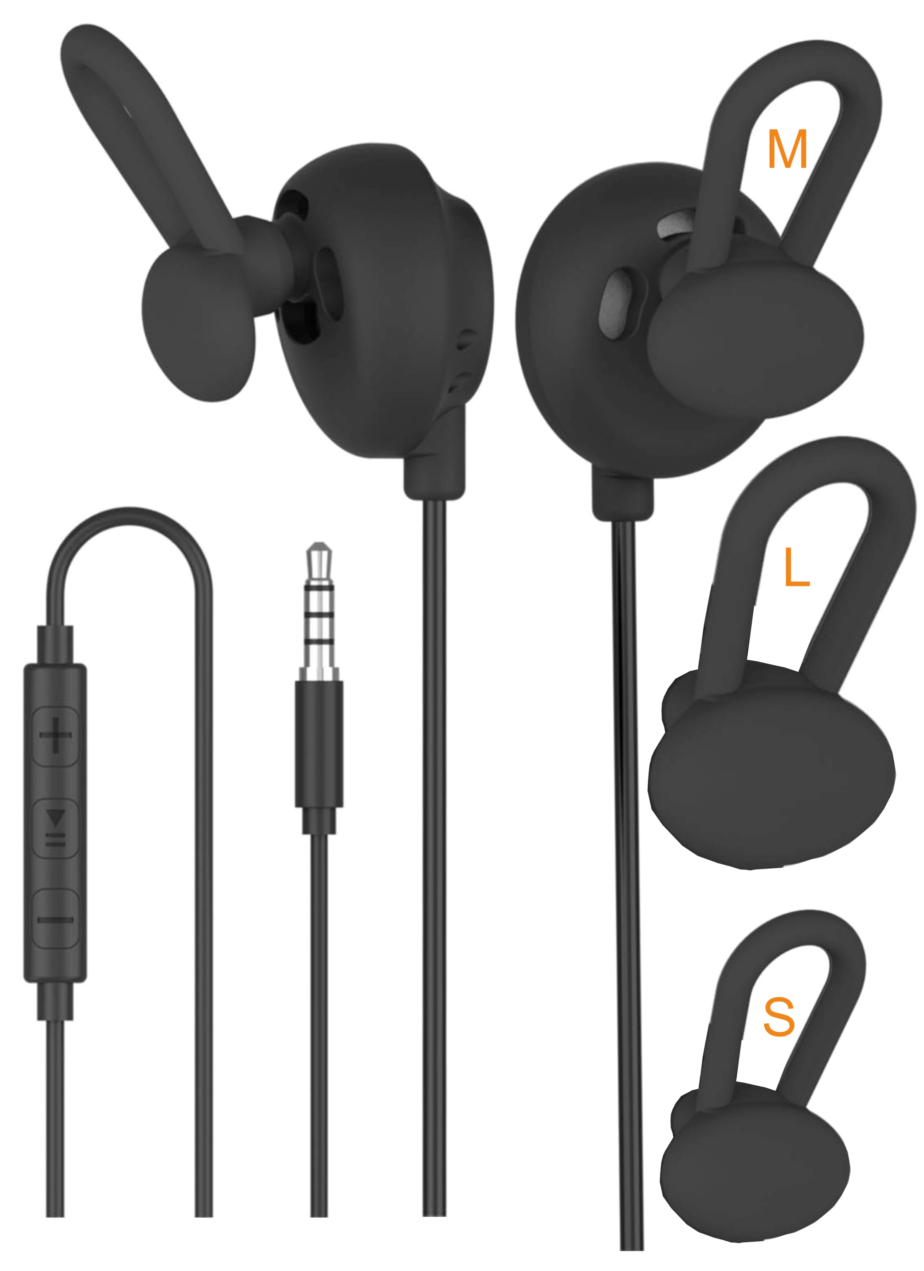 Open ear wired headphones